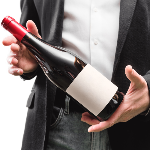 Holding Wine Gift from Cellars Wine Club
